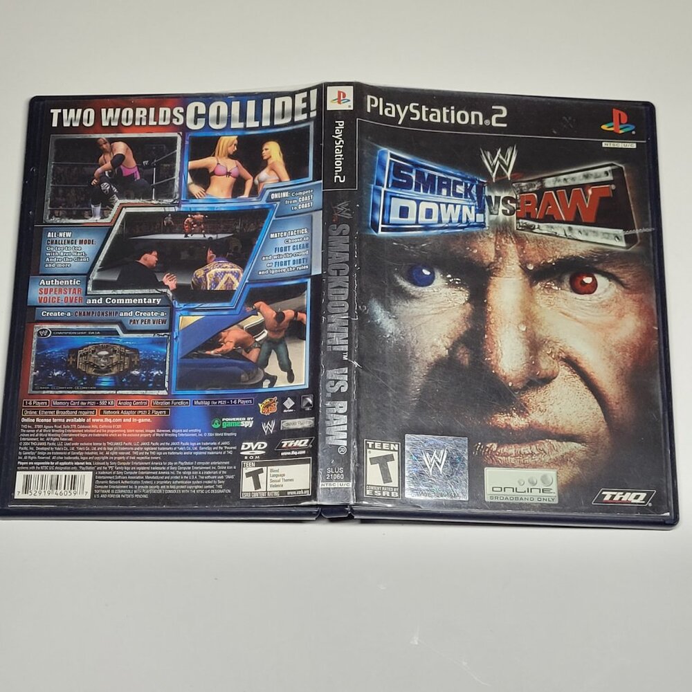 WWE Smackdown Vs. Raw Playstation 2 PS2 complete cib video game wrestling